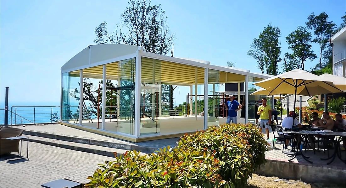 Пергола со сдвижным тентом Twin